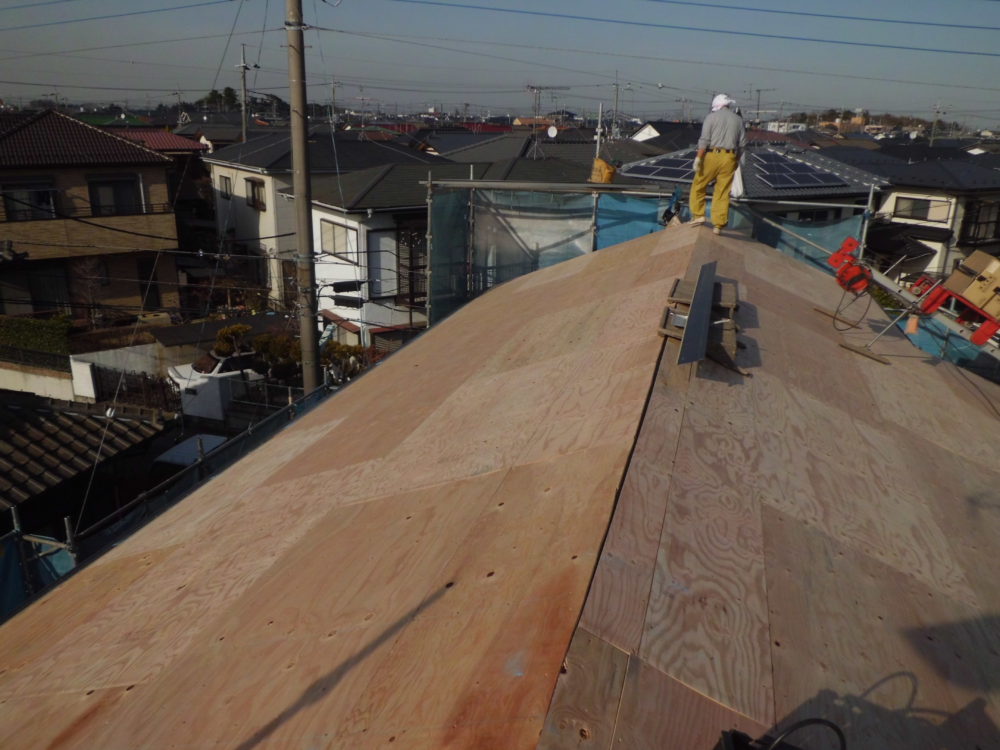 大屋根葺き替え工事